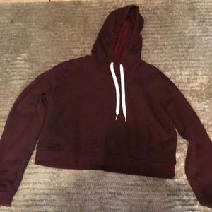 Burgundy crop sweater